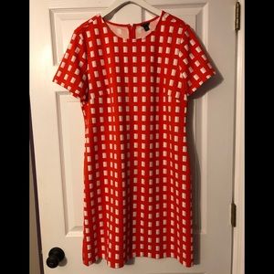 Ann Taylor Orange and white dress!